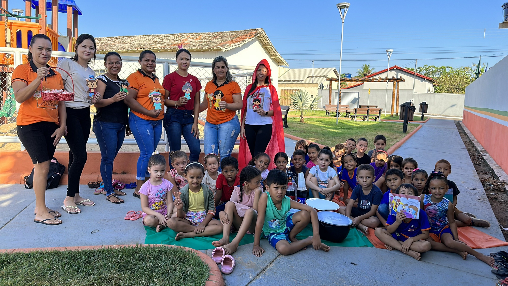 Educação | Sucesso no 1° piquenique das turmas PRÉ II A e B da Creche Municipal Edileuza Maria Araújo Silva, em Goianorte, com contação de história e diversão